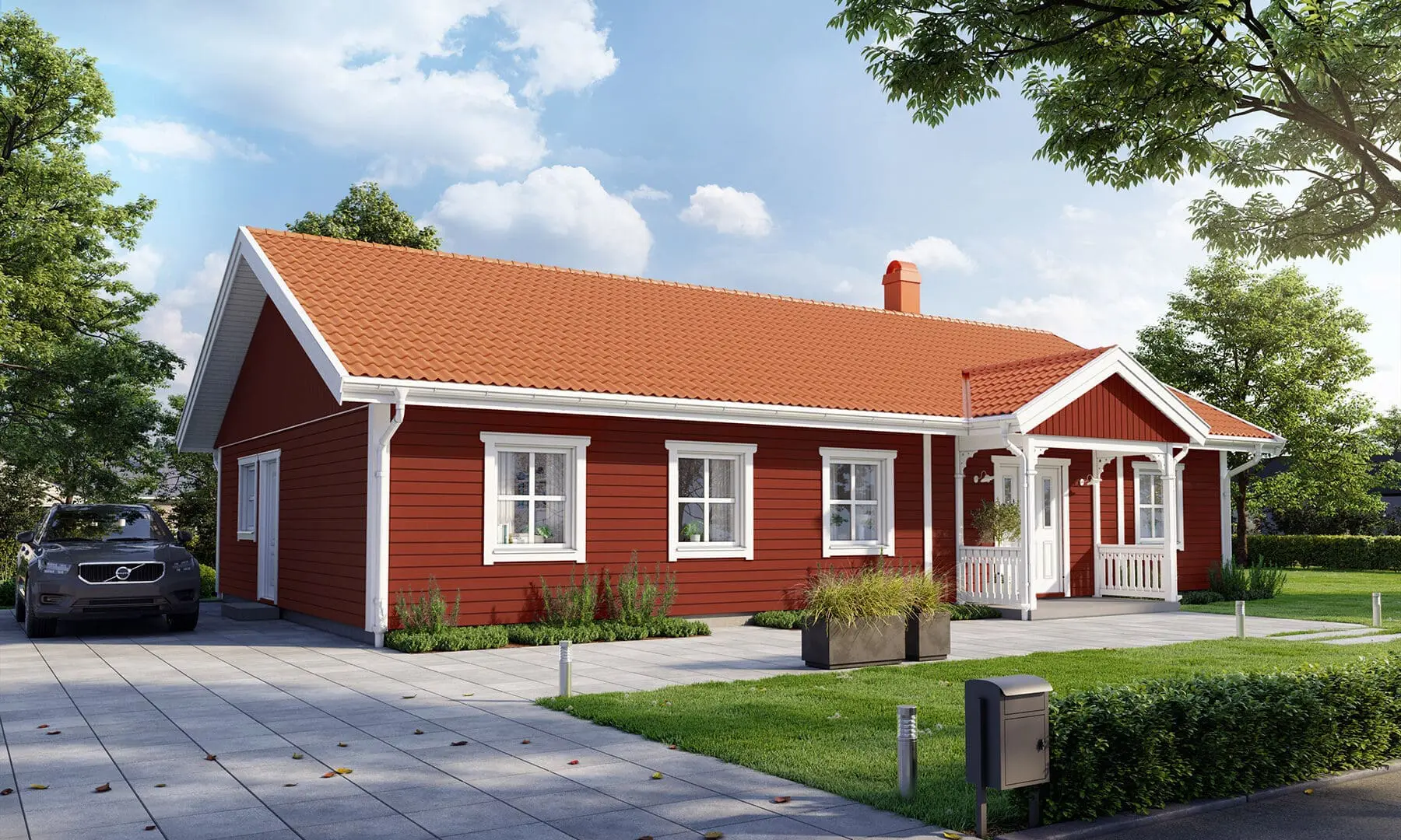 Prio 129 traditionell framsida röd